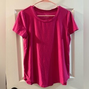 We Wander Pink Athletic Short Sleeve Tee